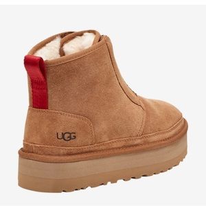 The UGG Neumel Platform Zip Suede Chestnut